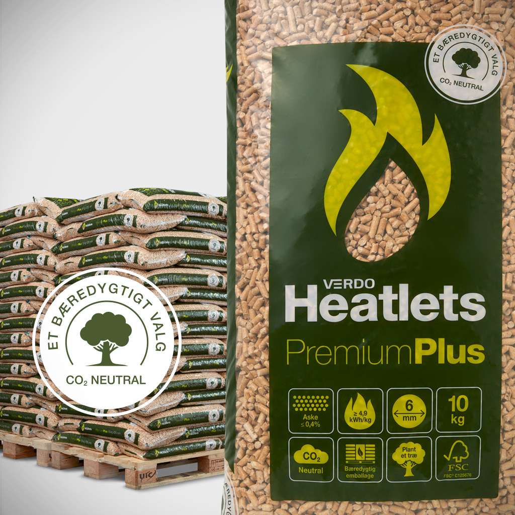 Heatlets PremiumPlus træpiller 6mm 10 kg 900kg FSC®